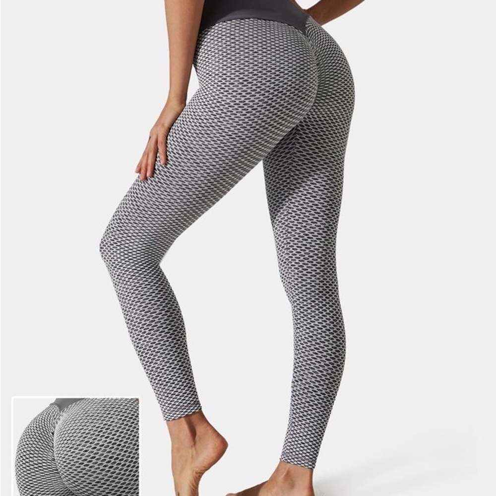 High Waisted Butt Lifting Honeycomb Leggings